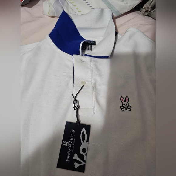 Psycho Bunny Kempstone Polo T Shirt White - Picture 3 of 4